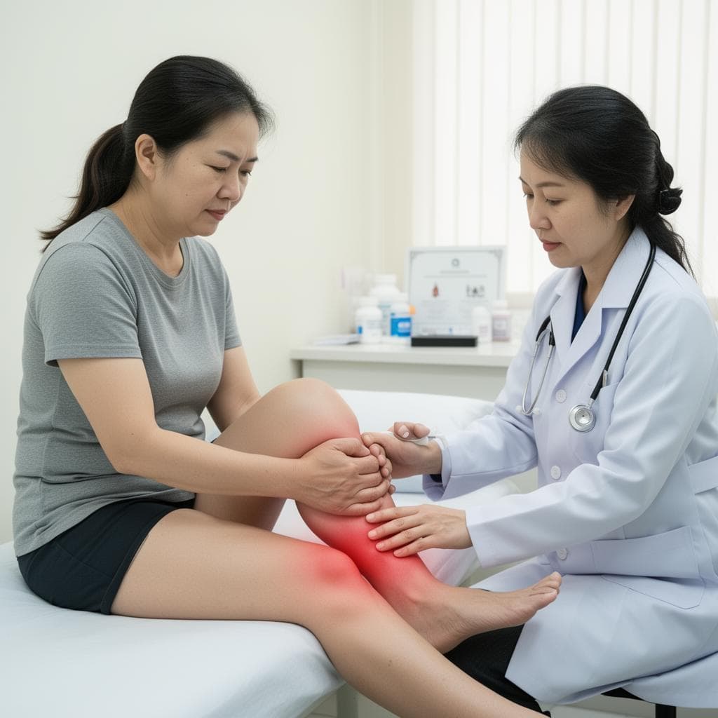 รักษาปวดข้อเท้าด้วยฝังเข็ม ฮั่นฟางคลินิก